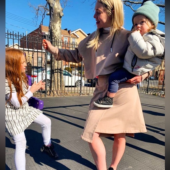 The Frock NYC hoodie in taupe - Picture 3 of 4